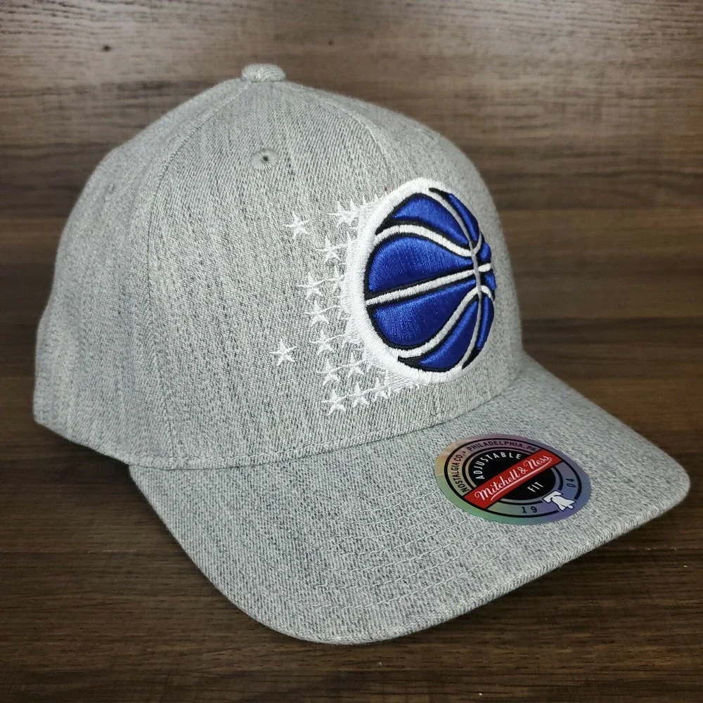 Orlando Magic‎ Mitchell & Ness NBA Snapback Hat Cap 3D Logo Textured Gray NWT